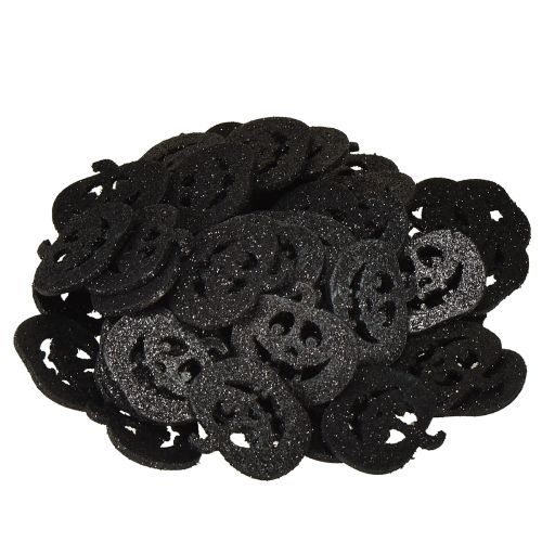 Produkt Dekoracja rozproszona Dekoracja dyni Halloween 4cm czarna, brokat 72 szt