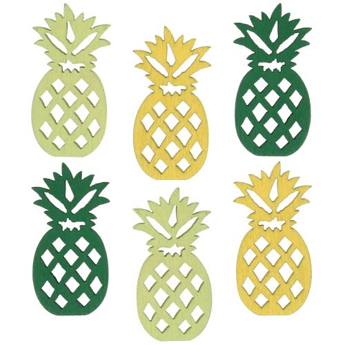 Dekoracja rozproszona drewno ananas 3,5cm 72 szt