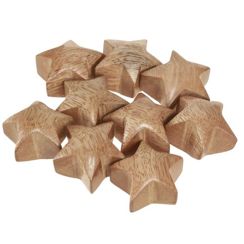 Produkt Dekoracja adwentowa z drewna, małe gwiazdki, drewno mango, 3cm, 9 szt.