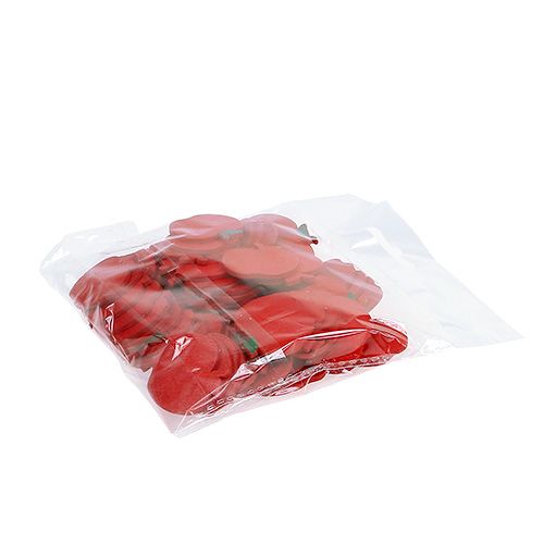 Floristik24 Dekoracja rozproszona krab jabłko czerwone 3cm 72 szt