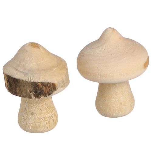 Produkt Dekoracja rozproszona mini grzybki dekoracja drewniana naturalna z korą Ø2cm 36 szt