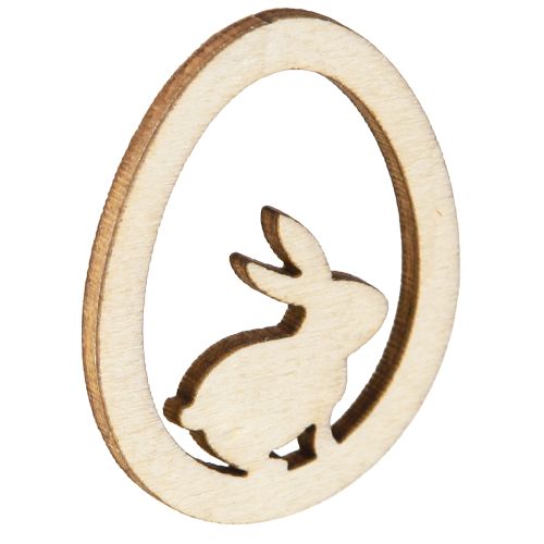 Produkt Ozdoby wielkanocne do rękodzieła, jajko zajączka, drewno naturalne, 4 cm, 72 sztuki