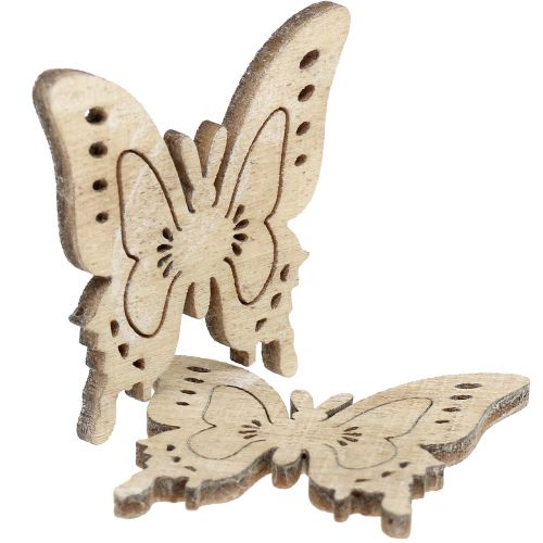 Floristik24 Ozdoba rozproszona motyl natura 4cm x 4cm 72 szt