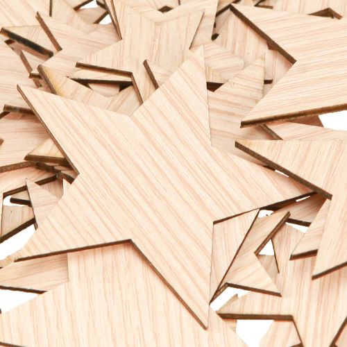 Produkt Dekoracja rozproszona Gwiazdki bożonarodzeniowe naturalny brąz Ø3–5,5cm 48 szt