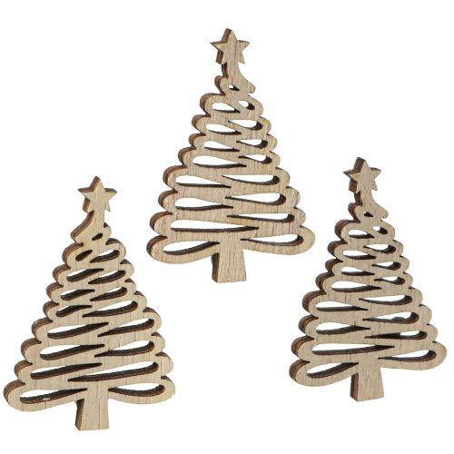 Dekoracja rozproszona choinka naturalna 3x4,5cm 72 szt