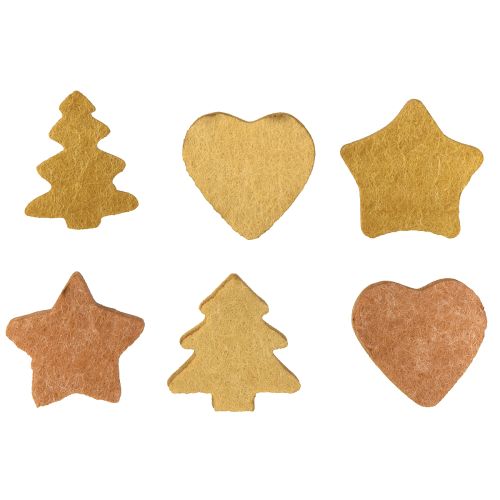 Produkt Dekoracja świąteczna na stół, włókno drzewne, mix 4cm, 12 szt.