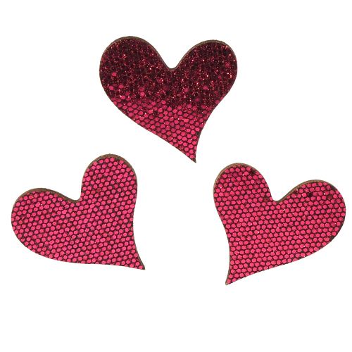 Produkt Dekoracja rozproszona serce fioletowe 3-5cm 48 szt