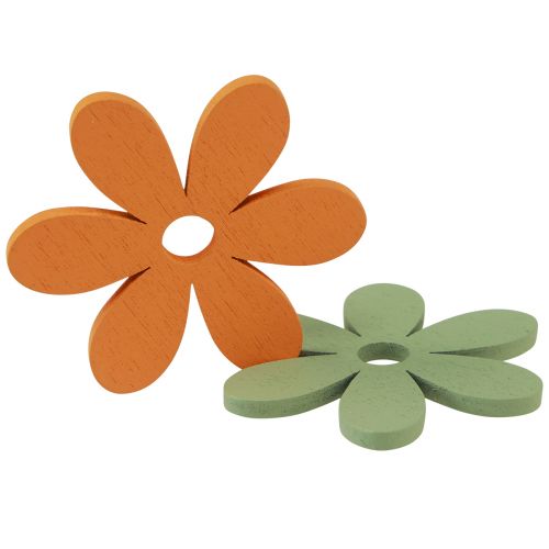 Produkt Dekoracja rozproszona Drewniane kwiaty Kolorowa dekoracja stołu Ø3-4cm 48 szt