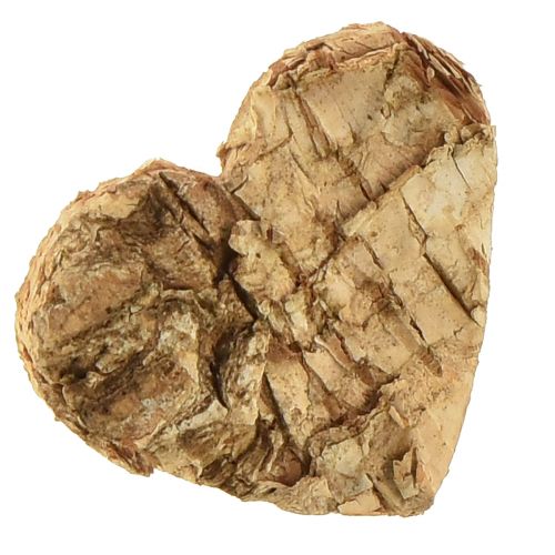Floristik24 Dekoracja rozproszona drewniane serce drewniane serca kora brzozy 4cm 60 szt