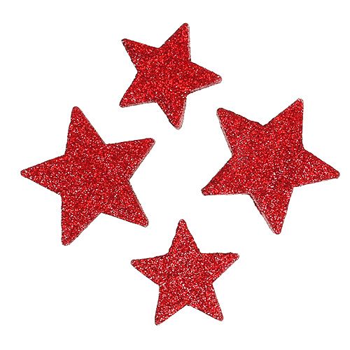Produkt Ozdoba punktowa gwiazdki czerwone, mika 4-5cm 40 szt