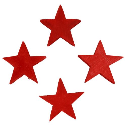 Floristik24 Dekoracja rozproszona Gwiazdki świąteczne czerwone gwiazdki drewniane Ø5,5cm 12szt