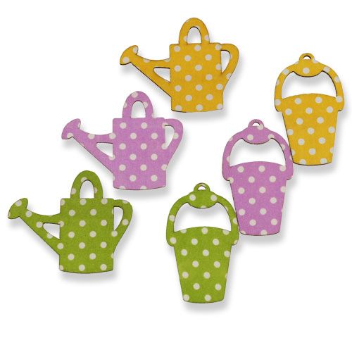 Floristik24 Konewka drewniana 8cm asortyment 12szt.