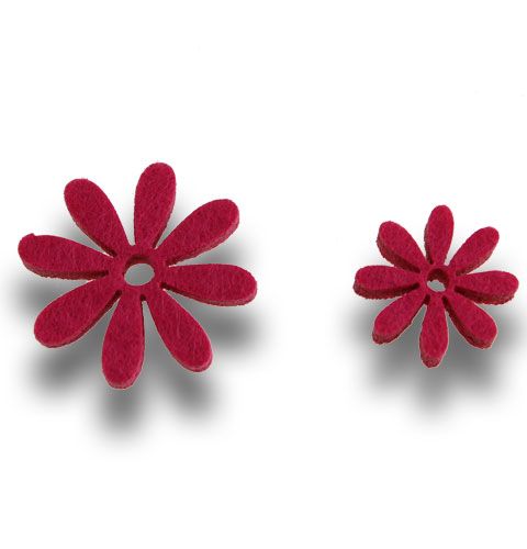 Floristik24 Zestaw filcowych kwiatów w kolorze różowym 96szt.