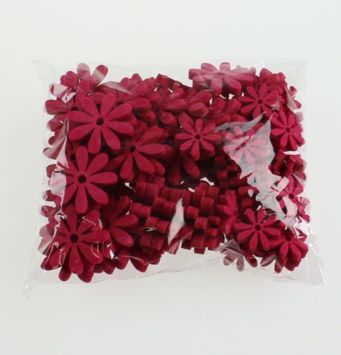 Floristik24 Zestaw filcowych kwiatów w kolorze różowym 96szt.