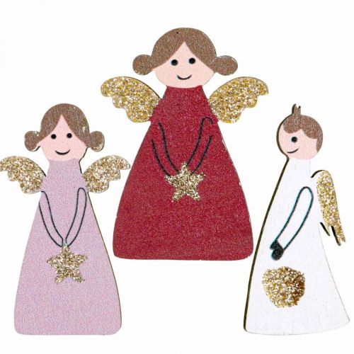 Drewniany aniołek posypka aniołek dekoracja posypka aniołek 4,5×3cm 72 szt