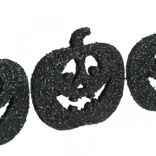 Produkt Dekoracja rozproszona Dekoracja dyni Halloween 4cm czarna, brokat 72 szt