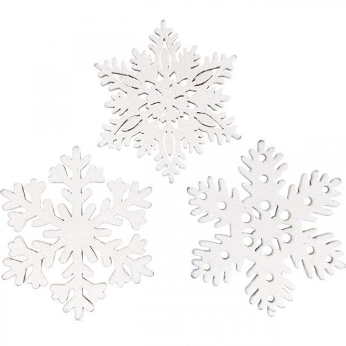 Części rozproszone śnieżynka, dekoracja rozproszona kryształek lodu 3,5cm 72szt