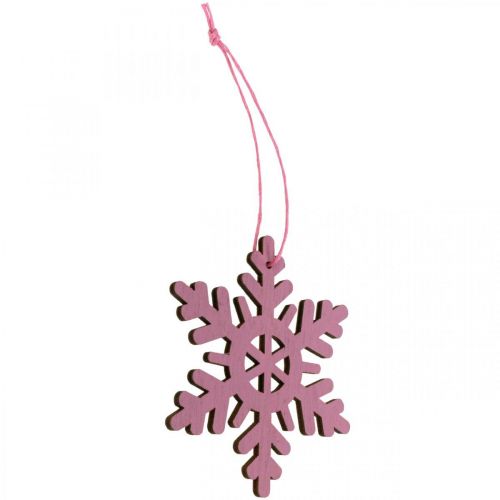 Produkt Ozdoba choinkowa śnieżynka zawieszka drewniana 8cm 36 szt