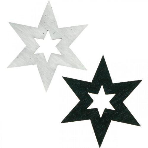 Produkt Drewniane gwiazdki Dekoracja rozproszona Dekoracja świąteczna Czarna W4cm 72szt
