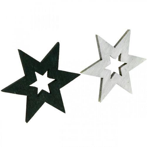 Produkt Drewniane gwiazdki Dekoracja rozproszona Dekoracja świąteczna Czarna W4cm 72 szt