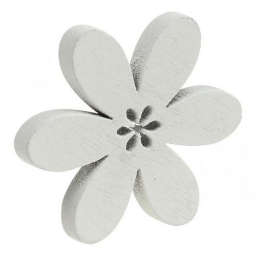 Produkt Drewniane kwiaty rozproszone dekoracje kwiaty fioletowe/różowe/białe Ø3,5cm 48 szt