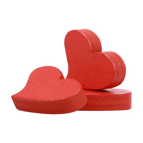 Produkt Dekoracja rozproszona dekoracja serca drewniane serca dekoracja stołu czerwona 2cm 180 szt