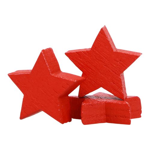 Produkt Dekoracja rozproszona Gwiazdki świąteczne czerwone gwiazdki drewniane Ø1,5cm 300szt
