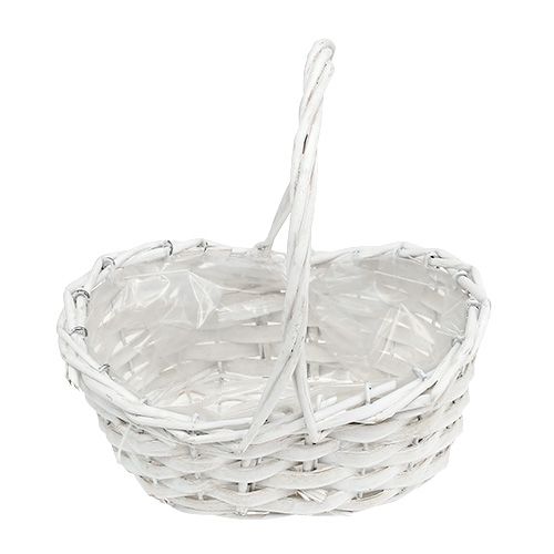 Floristik24 Kosz rozproszony biały 20cm x 15cm 1szt