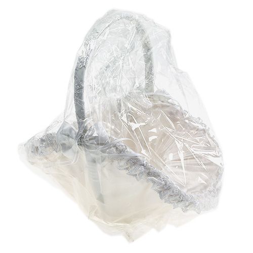 Floristik24 Kosz na śmieci kosz weselny biały 27cm