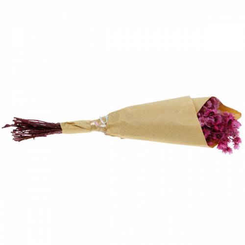 Floristik24 Suszone Kwiaty Różowe Suszone Kwiaty Bukiet Suszone Kwiaty Różowe H21cm