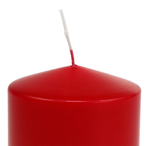 Produkt Świeca okrągła 100/100 czerwona 4 szt