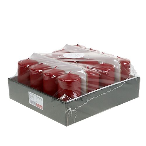 Produkt Świeca okrągła 120/60 stara czerwona 16 szt