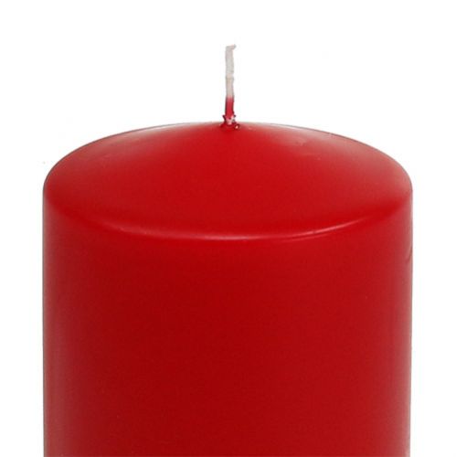Produkt Świeca okrągła 120/80 czerwona 6szt