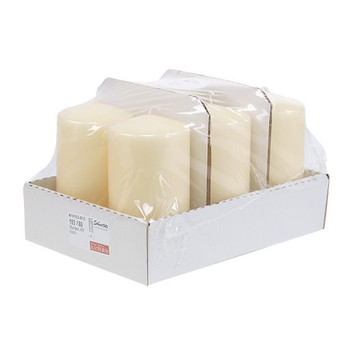 Produkt Świeca okrągła 150/80 kremowa 6szt