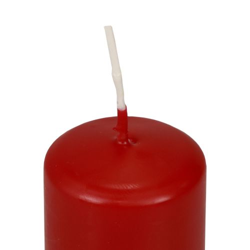 Produkt Świece pieńkowe czerwone Świece adwentowe małe stare czerwone 60/40mm 24szt