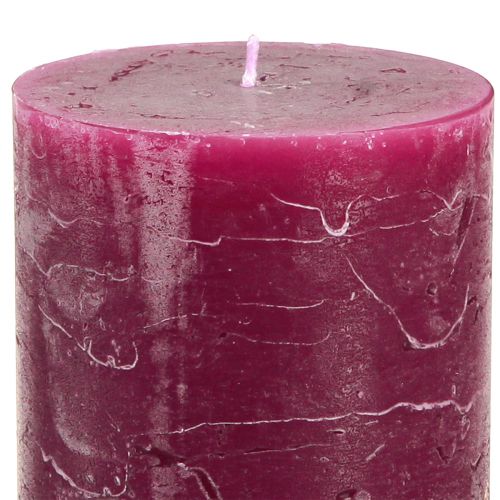Produkt Świece pieńkowe jednokolorowe 3 kolory Berry 70×120mm 12 szt