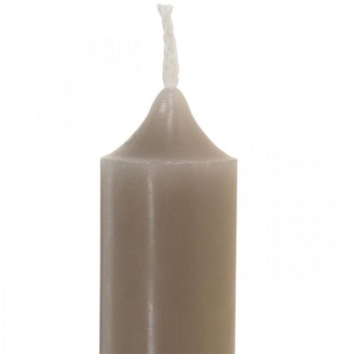Produkt Świece pieńkowe szare krótkie świeczki Ø2,2cm W11cm 6szt