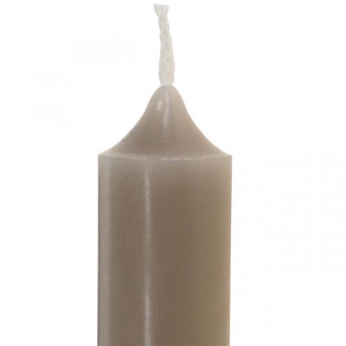 Floristik24 Świece pieńkowe szare krótkie świeczki Ø2,2cm W11cm 6szt