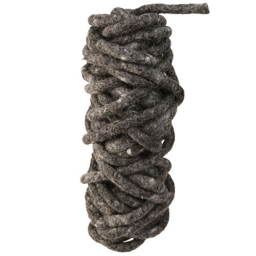 Produkt Stylo filcowy sznurek z owczej wełny walcowany szary 10mm 15m