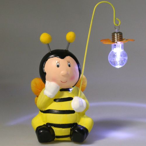 Floristik24 Figurka dekoracyjna pszczoła z lampką H21cm