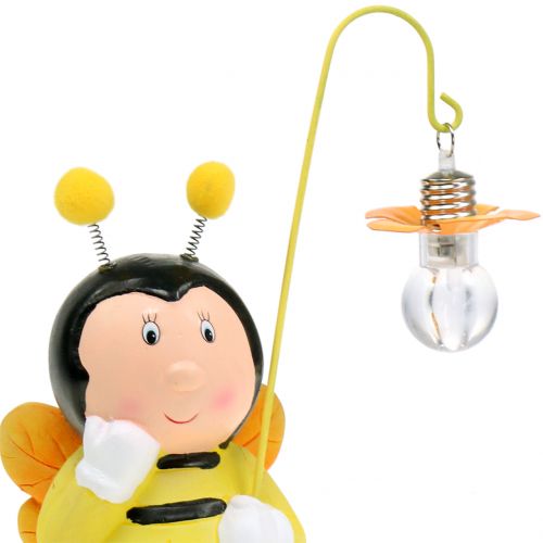 Floristik24 Figurka dekoracyjna pszczoła z lampką H21cm