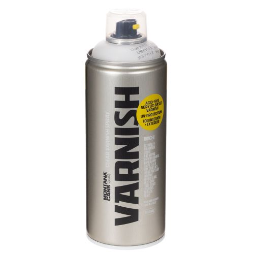 Lakier matowy w sprayu, odporny na promieniowanie UV, bezkwasowy, w puszkach Montana, 400 ml