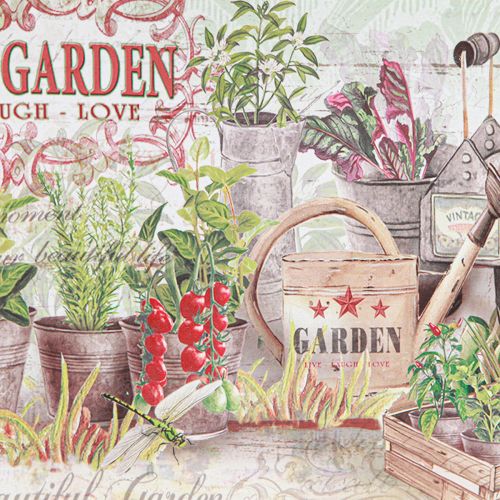 Produkt Taca owalna z uchwytem Fresh Garden Vintage 39x27x3,5cm