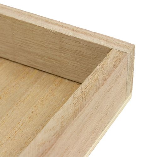 Floristik24 Taca drewniana mała natura 19cm x 19cm H3cm