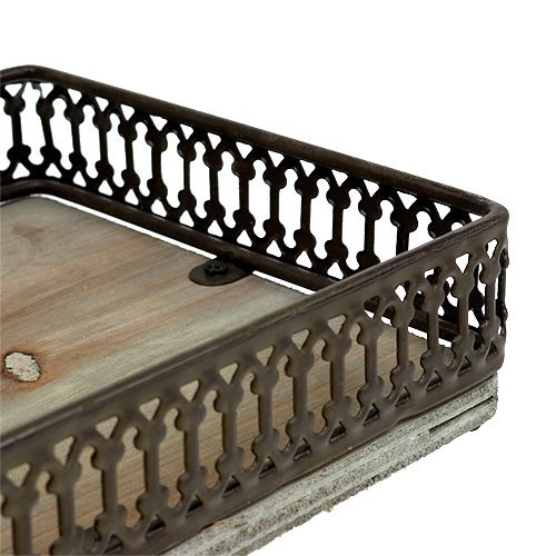 Floristik24 Taca kwadratowa 36cm x 13cm H4cm Nature 1szt.