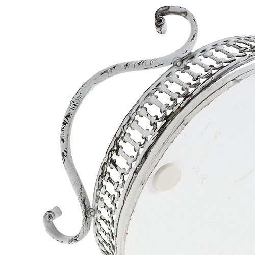 Produkt Taca z uchwytami owalna 23cm x 17,5cm H7,5cm Biała