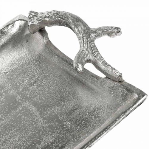 Produkt Deco Tray Deer Antlers Silver Aluminium prostokąt 33x18x4cm