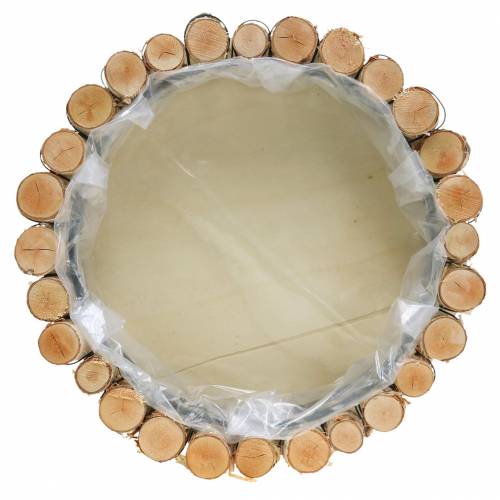 Floristik24 Taca z naturalnego drewna brzozowego okrągła Ø24cm