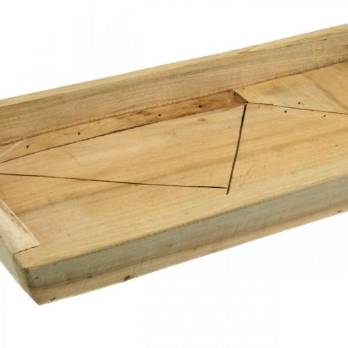 Produkt Taca z drewna Paulownia, donica z geometrycznym wzorem dł.45cm wys.4,5cm