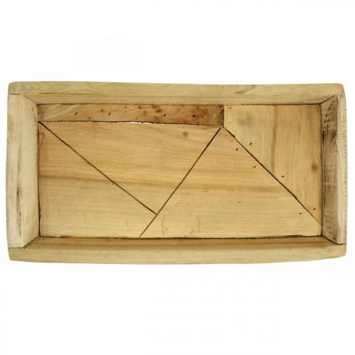 Produkt Taca z drewna Paulownia, donica z geometrycznym wzorem dł.45cm wys.4,5cm